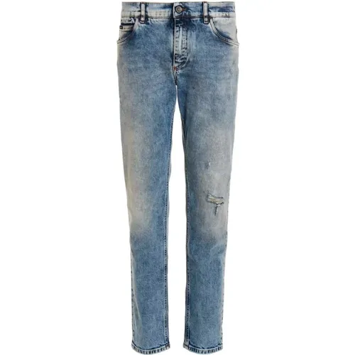 Stretch Jeans with Combined Rips , male, Sizes: 2XL - Dolce & Gabbana - Modalova