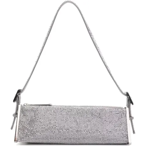 Crystal Mini Bag in Silver , female, Sizes: ONE SIZE - Benedetta Bruzziches - Modalova