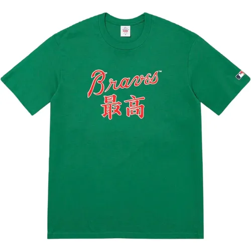 MLB Atlanta Braves Kanji Tee Light Pine , male, Sizes: 2XL - Supreme - Modalova