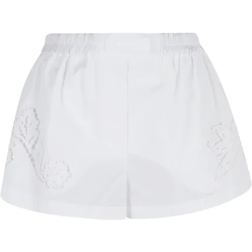 Barock bestickte Baumwoll-Popeline-Shorts - Versace - Modalova