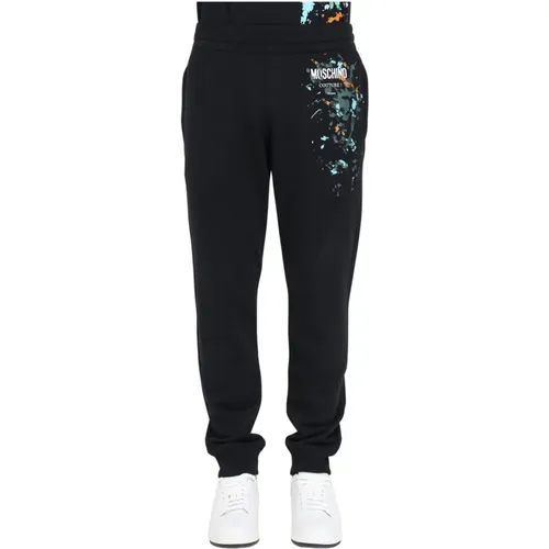 Logo Print Jogger Trousers , male, Sizes: S, L - Moschino - Modalova