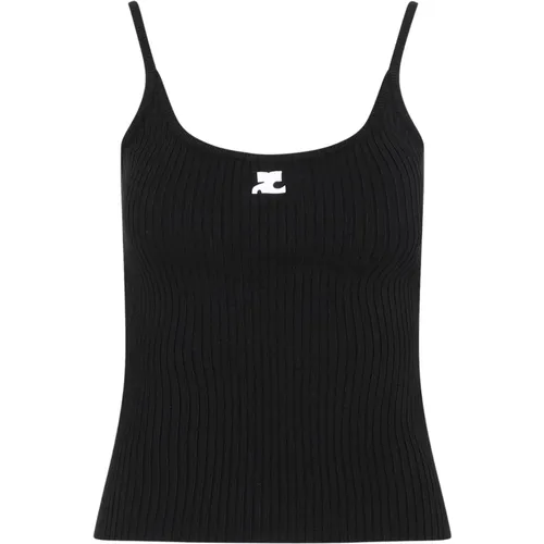 Rib Knit Tank Top , female, Sizes: M, S, XS - Courrèges - Modalova