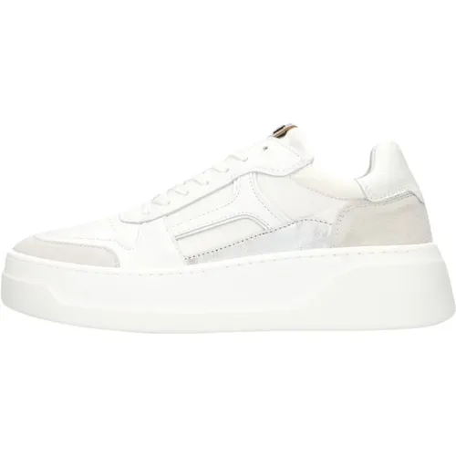 Weiße Leder Low-Top Sneakers 72118 , Damen, Größe: 39 EU - Red Rag - Modalova