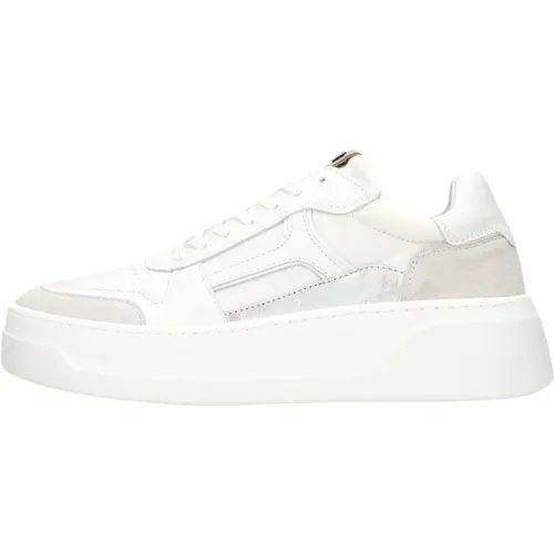 Weiße Leder Low-Top Sneakers 72118 , Damen, Größe: 41 EU - Red Rag - Modalova