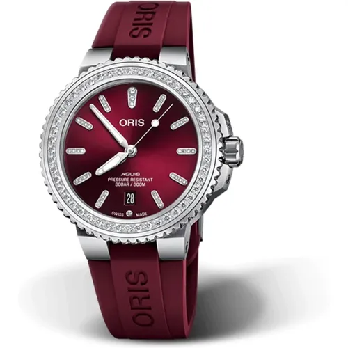 Fc - Aquis Date Diamonds , female, Sizes: ONE SIZE - Oris - Modalova