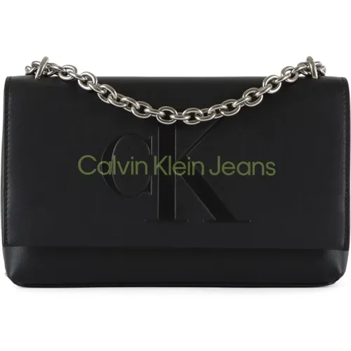 Umhängetasche aus Kunstleder mit geprägtem Logo - Calvin Klein Jeans - Modalova