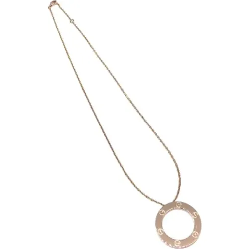 Pre-owned Rose Gold necklaces , female, Sizes: ONE SIZE - Cartier Vintage - Modalova