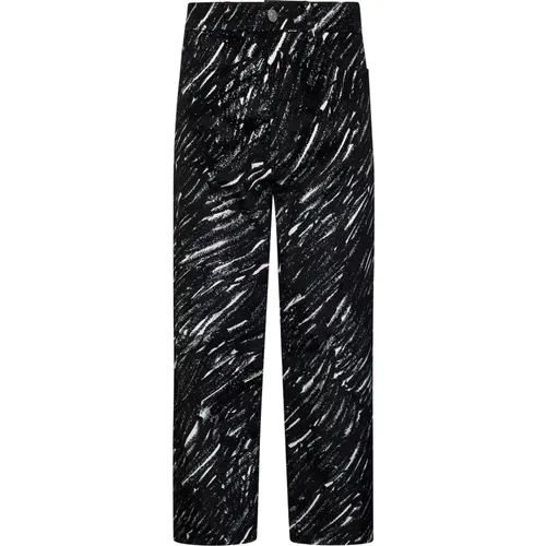 Graphic Print Denim Jeans , male, Sizes: W32 - Marni - Modalova