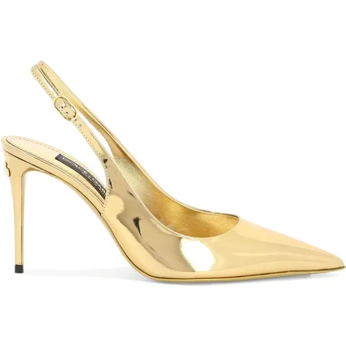 Mirror Effect Slingbacks , female, Sizes: 4 UK, 4 1/2 UK - Dolce & Gabbana - Modalova