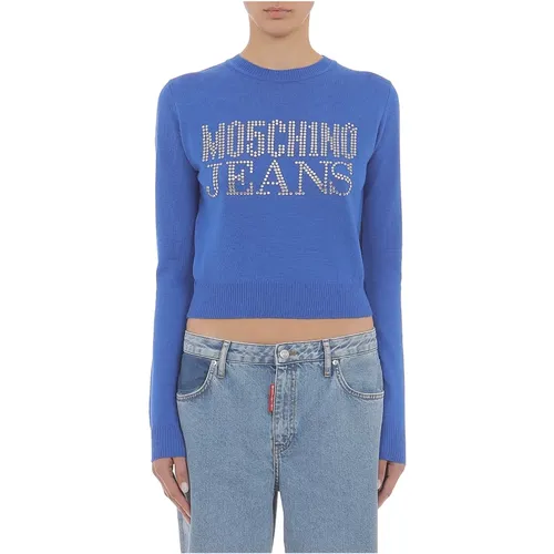 Clear Knitwear Sweater , female, Sizes: L, M - Moschino - Modalova