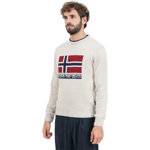 Crewneck Sweater Silvretta Style , Herren, Größe: XL - Napapijri - Modalova