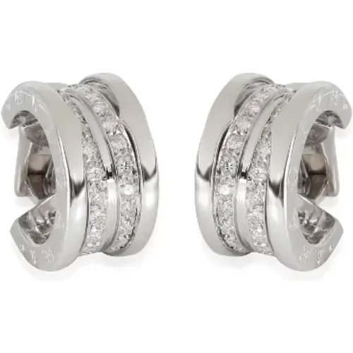 Pre-owned White Gold earrings , female, Sizes: ONE SIZE - Bvlgari Vintage - Modalova