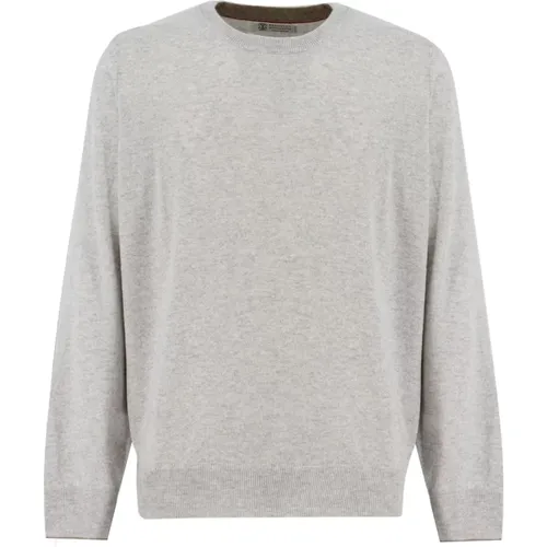 Clic Cashmere Sweater with Round Neckline , male, Sizes: XL - BRUNELLO CUCINELLI - Modalova