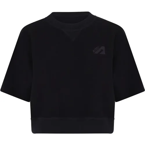 Short-sleeved Sweatshirt with Logo , female, Sizes: S, M - Autry - Modalova
