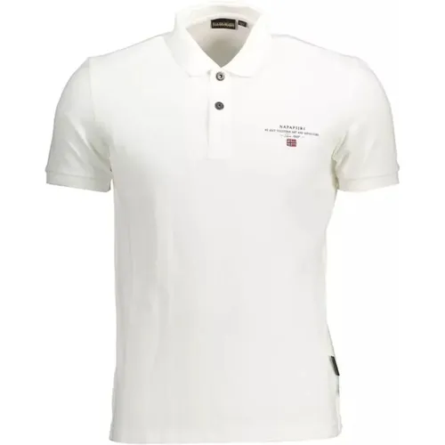 Gesticktes Logo Baumwoll-Poloshirt , Herren, Größe: XL - Napapijri - Modalova