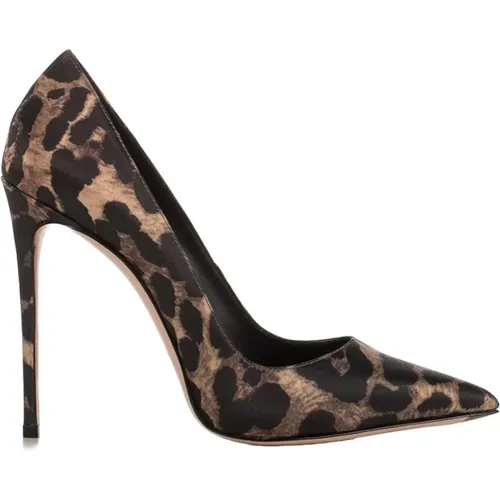 Leopardenmuster Satin Pumps , Damen, Größe: 39 EU - Le Silla - Modalova