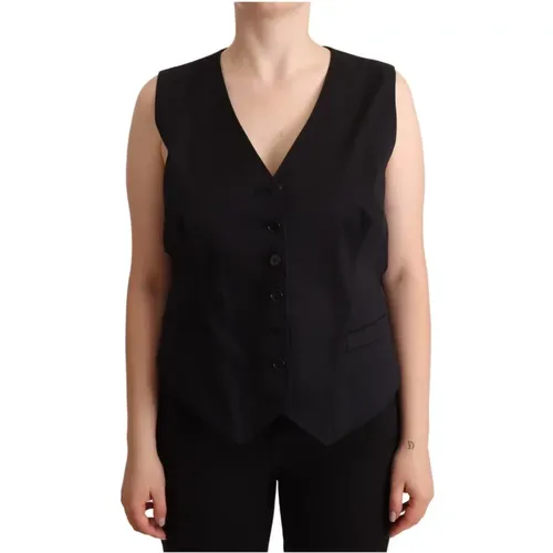 Chic Buttoned Waistcoat , female, Sizes: M - Dolce & Gabbana - Modalova