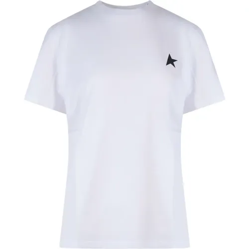 Iconic Star Baumwoll T-Shirt , Damen, Größe: L - Golden Goose - Modalova