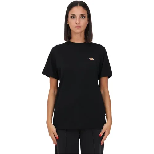 Schwarzes T-Shirt mit Logo-Print für Damen , Damen, Größe: XS - Dickies - Modalova