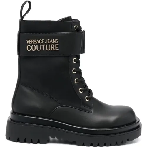 Schwarze Lässige Geschlossene Booties - Versace Jeans Couture - Modalova