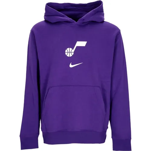 Utah Jazz Club Hoodie Lila , Herren, Größe: M - Nike - Modalova