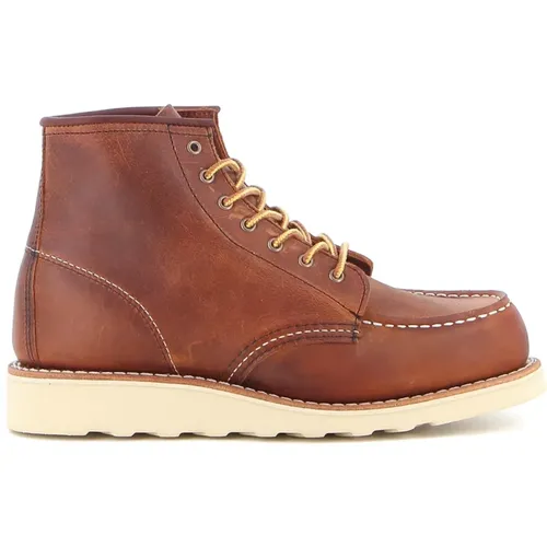 Brown Leather Ankle Boot with Traction Tred Sole , female, Sizes: 2 UK - Red Wing Shoes - Modalova