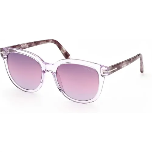 Olivia-02 Sonnenbrille in Violett Gradient , Damen, Größe: 54 MM - Tom Ford - Modalova