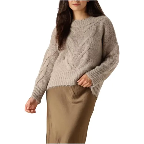 Cable Knit Sweater , Damen, Größe: M - Summum Woman - Modalova