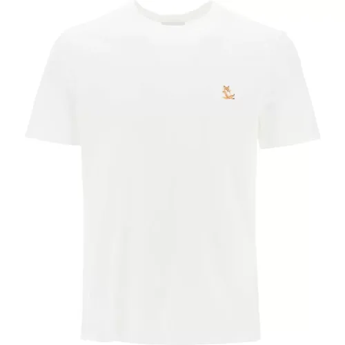 Chillax Fox Crew-Neck T-Shirt , Herren, Größe: L - Maison Kitsuné - Modalova