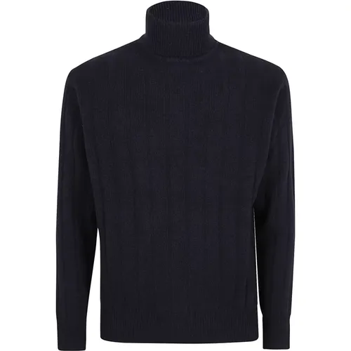 Luxuriöser Rollkragenpullover Blau - Lardini - Modalova