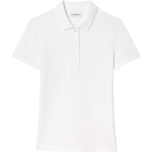 Weiße T-Shirts und Polos,Stretch-Poloshirts aus Baumwolle - Lacoste - Modalova