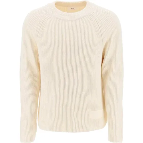 Gemütlicher Strickpullover , Herren, Größe: M - Ami Paris - Modalova