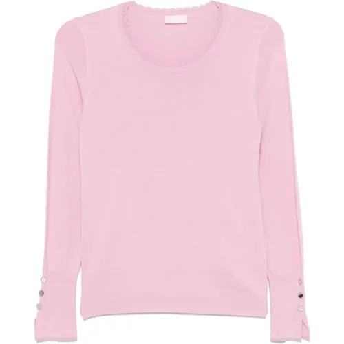 Rosa Pullover mit langen Ärmeln , Damen, Größe: M - Liu Jo - Modalova