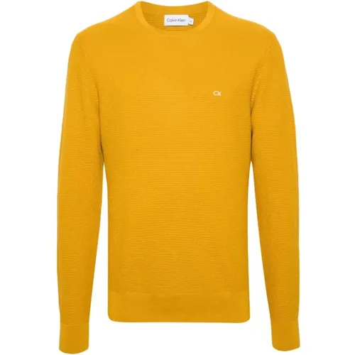 Round-Neck Strickwaren , Herren, Größe: S - Calvin Klein - Modalova