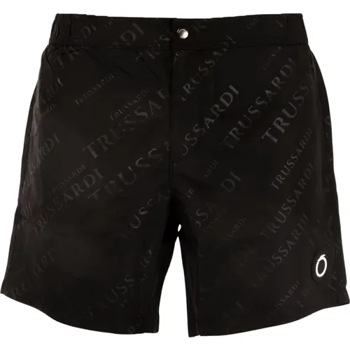 Herren Trendige Schwarze Boxer Badebekleidung - Trussardi - Modalova