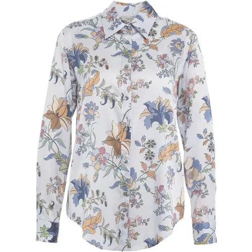 Bluse mit Blumenmuster, Lange Ärmel , Damen, Größe: M - Himon's - Modalova