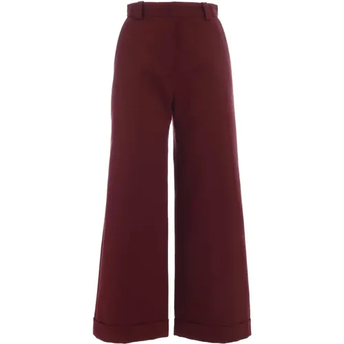 Cropped Trousers , female, Sizes: S - See by Chloé - Modalova