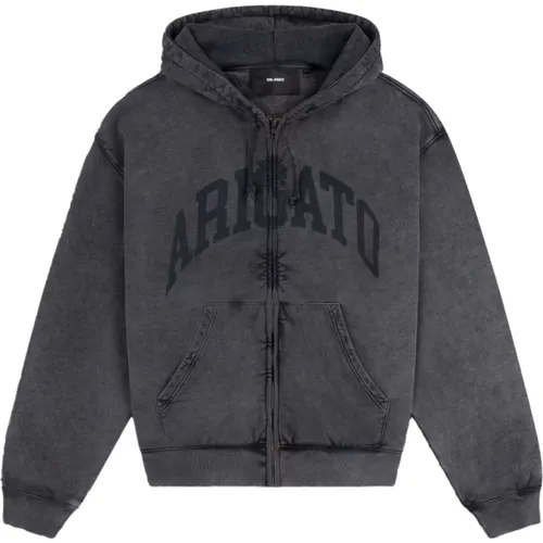 Schwarzer Pullover Link OLD DYE Hoodie - Axel Arigato - Modalova