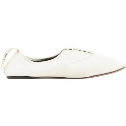 Pre-owned Leather flats , female, Sizes: 4 1/2 UK - Loewe Pre-owned - Modalova