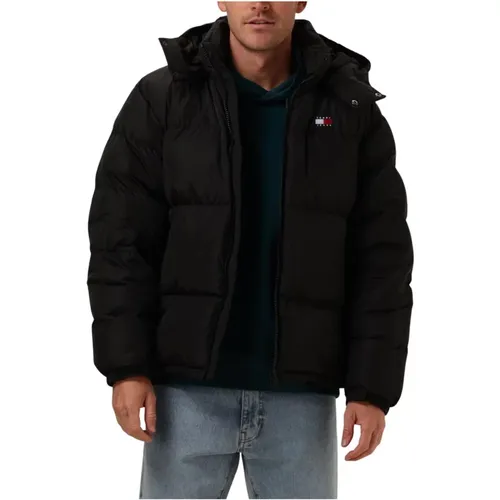 Schwarze Steppjacke für Herren , Herren, Größe: 2XL - Tommy Jeans - Modalova