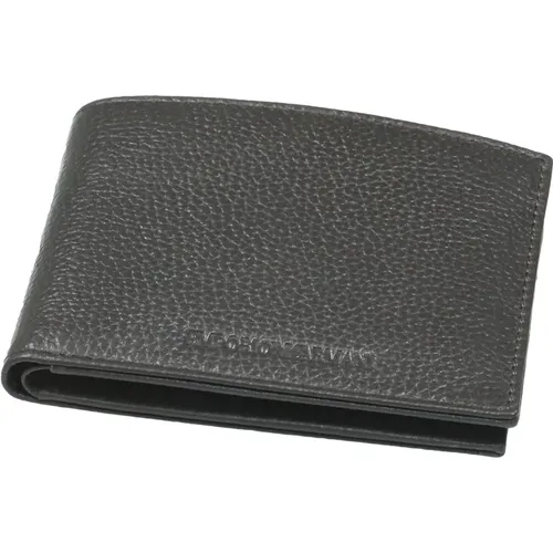 Grain Leather Wallet , male, Sizes: ONE SIZE - Emporio Armani - Modalova