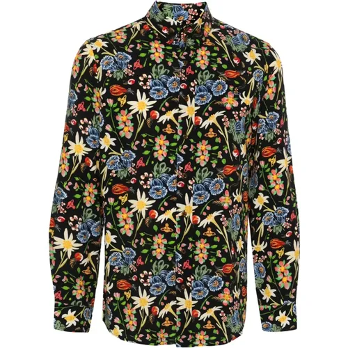 Blumenmuster Button-Down Hemd , Herren, Größe: L - Vivienne Westwood - Modalova