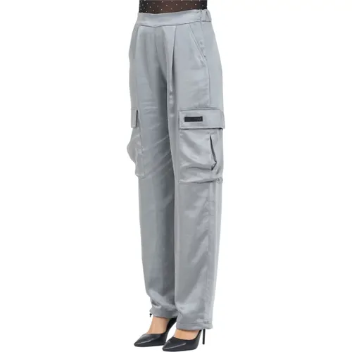 Graue Cargo Hose Urbaner Stil , Damen, Größe: M - 4Giveness - Modalova