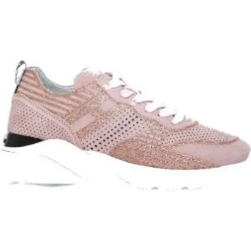 Rosa Tennissneakers mit Ausschnitten , Damen, Größe: 40 1/2 EU - Hogan - Modalova