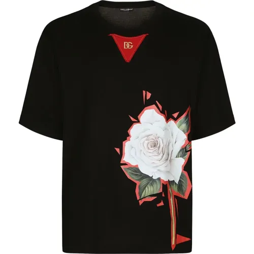 T-Shirts , Herren, Größe: L - Dolce & Gabbana - Modalova