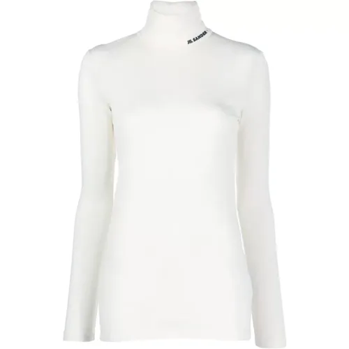 Natürlicher Rollkragenpullover , Damen, Größe: M - Jil Sander - Modalova