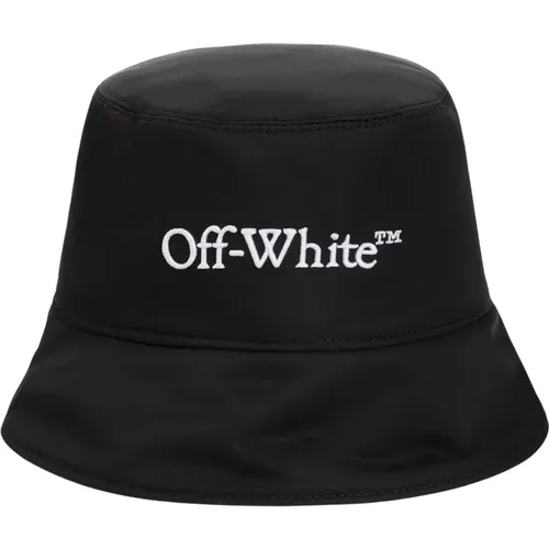 Schwarzer Bookish Bucket Hat , Damen, Größe: M - Off White - Modalova