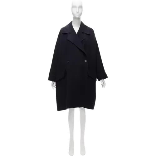 Pre-owned Wool outerwear , female, Sizes: L - Issey Miyake Pre-owned - Modalova