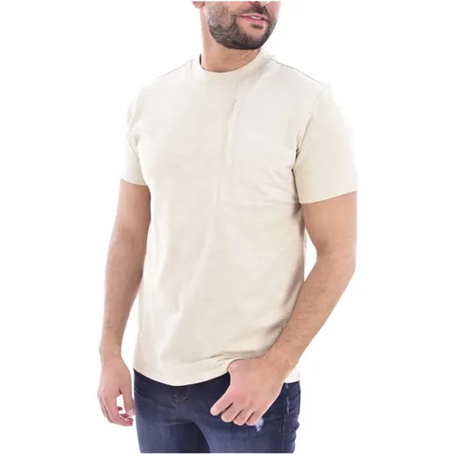 Baumwoll-T-Shirt mit Logo-Tasche , Herren, Größe: XS - Guess - Modalova