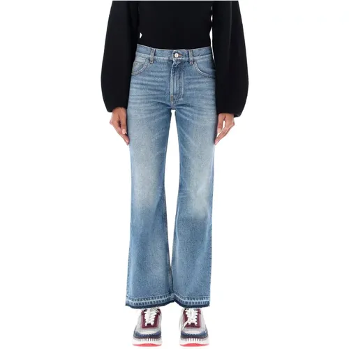 Ausgestellte Denim-Jeans in Nebelblau , Damen, Größe: W26 - Chloé - Modalova